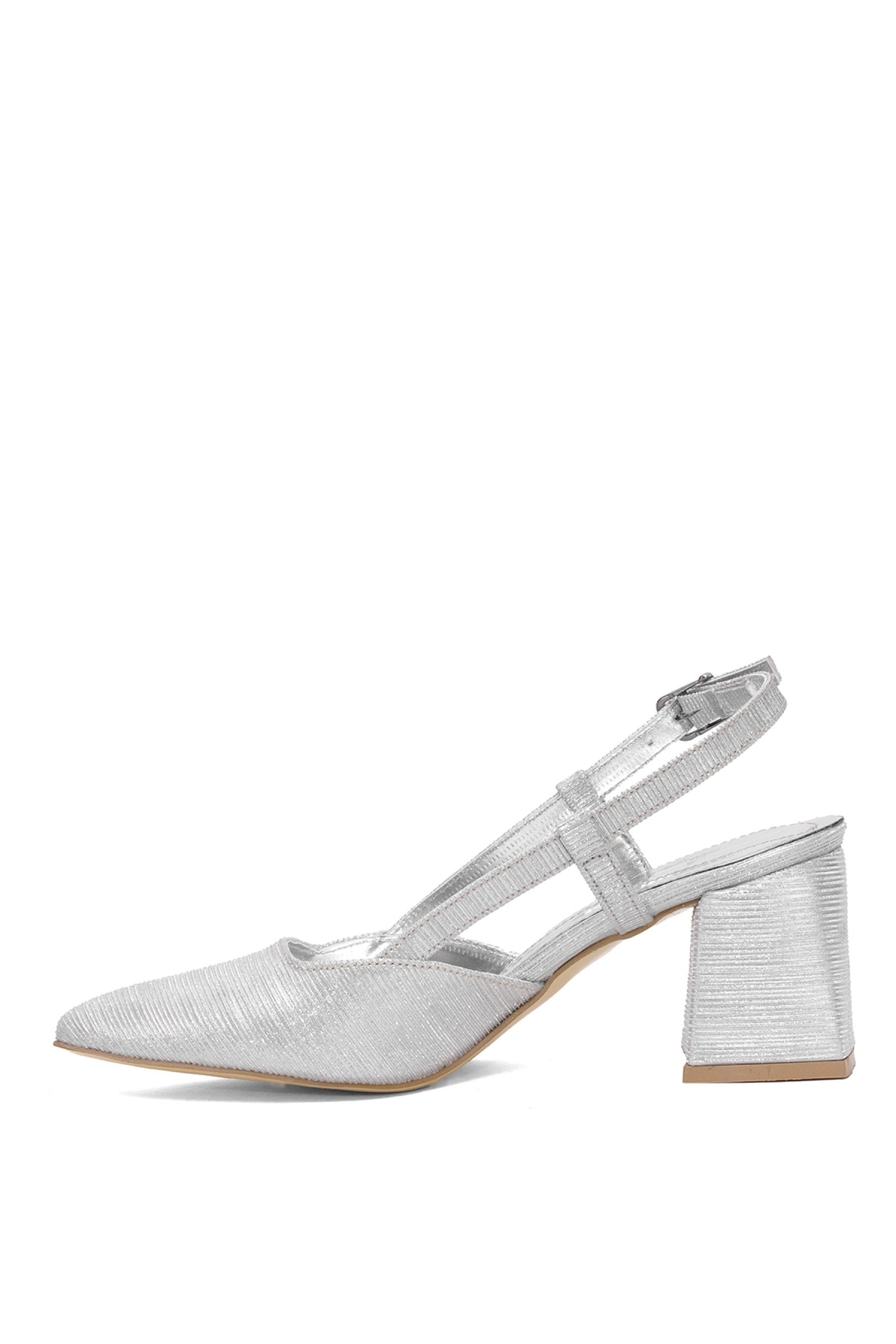 Elit MST1901LKadın Klasik Topuklu ayakkabı Gümüş - Görsel 4