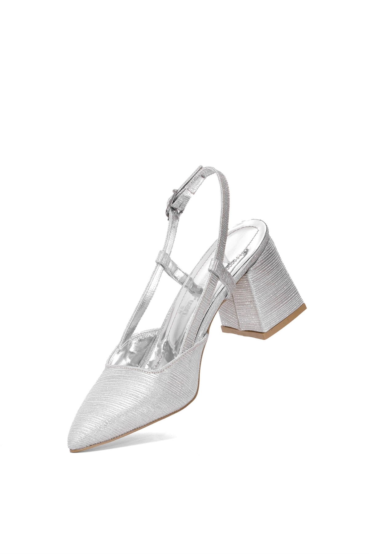 Elit MST1901LKadın Klasik Topuklu ayakkabı Gümüş - Görsel 5