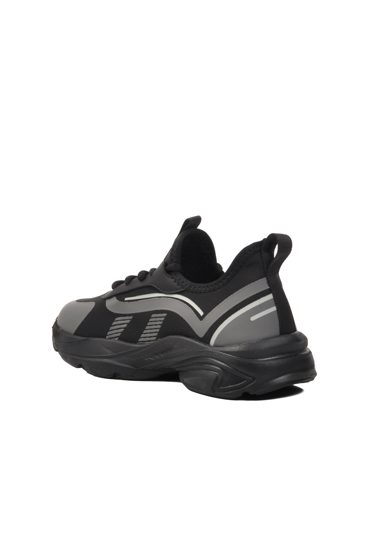 Gri Suni Deri Kadın Spor Ayakkabı Sneaker - Görsel 5