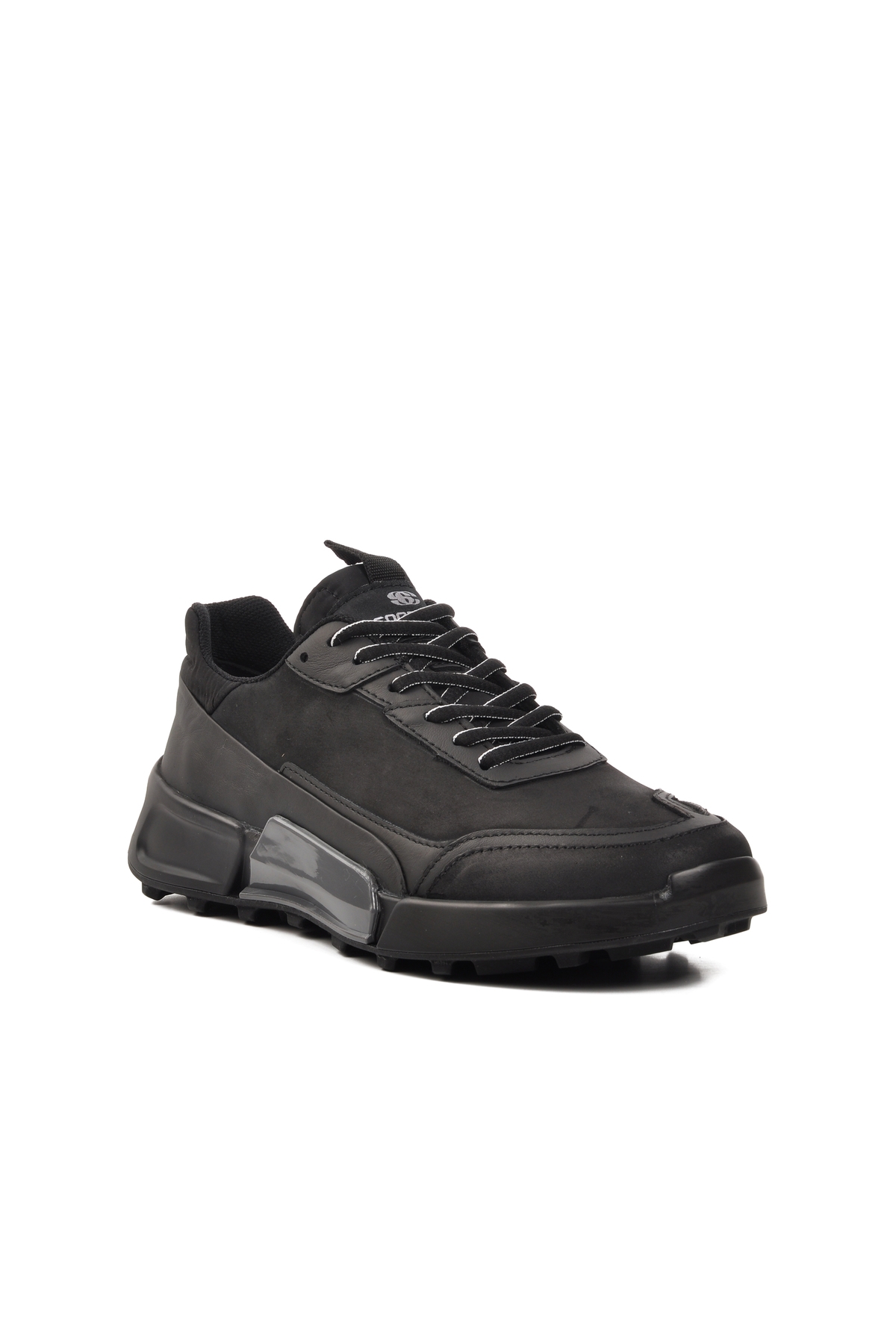 Siyah Nubuk Erkek Sneaker Ayakkabı - Görsel 4