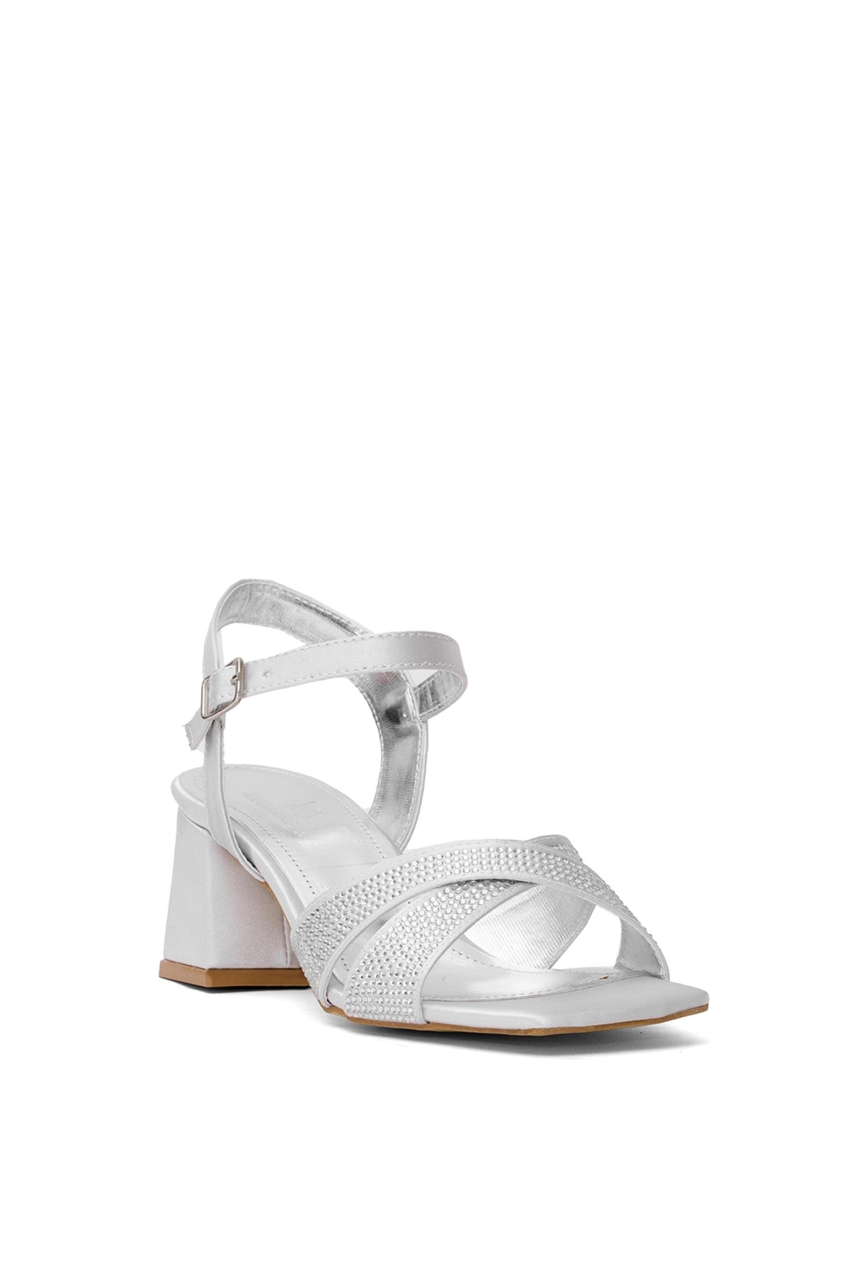 Elit Brk2018S Kadın Tokalı Klasik Topuklu Ayakkabı Gri - Görsel 3