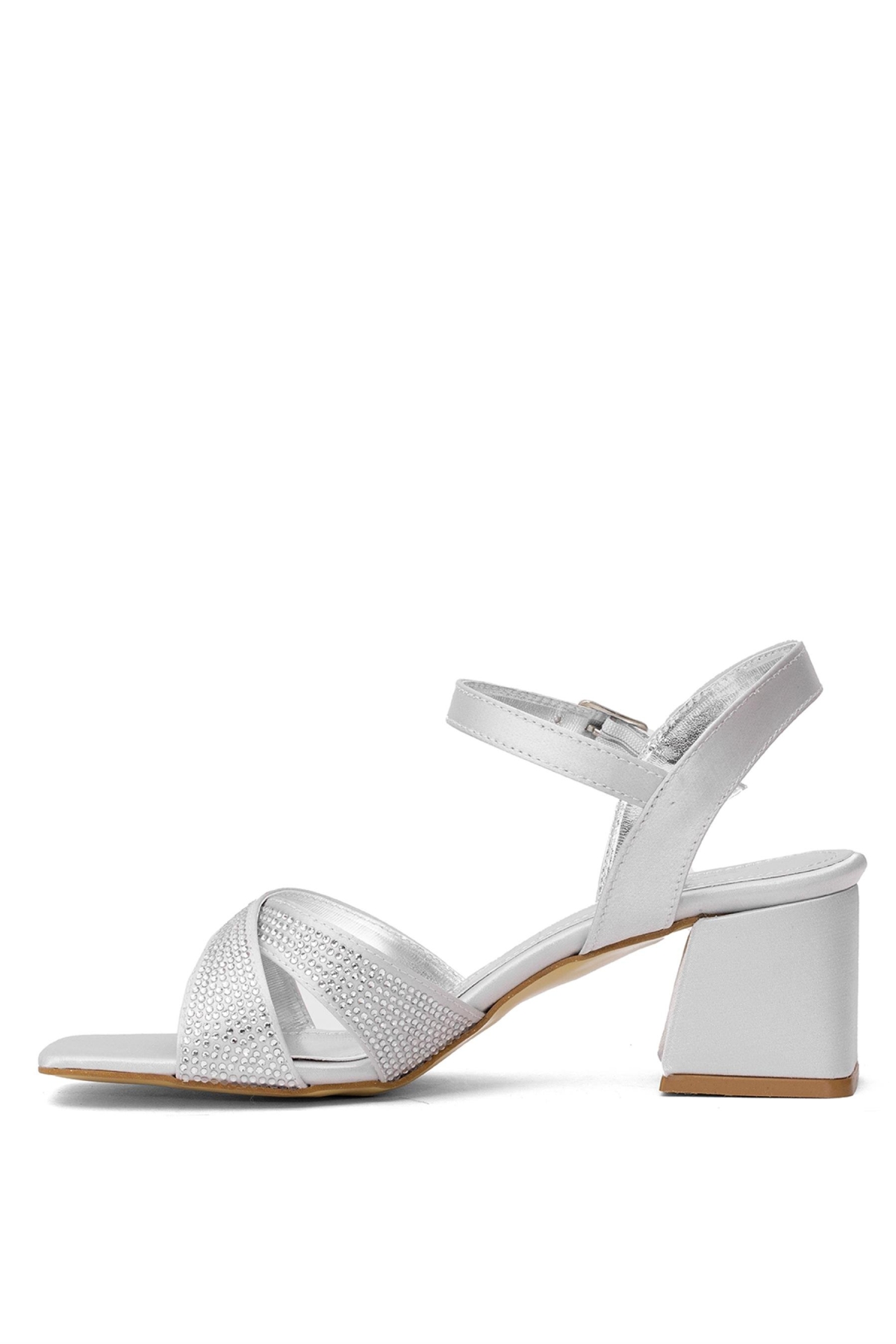 Elit Brk2018S Kadın Tokalı Klasik Topuklu Ayakkabı Gri - Görsel 4