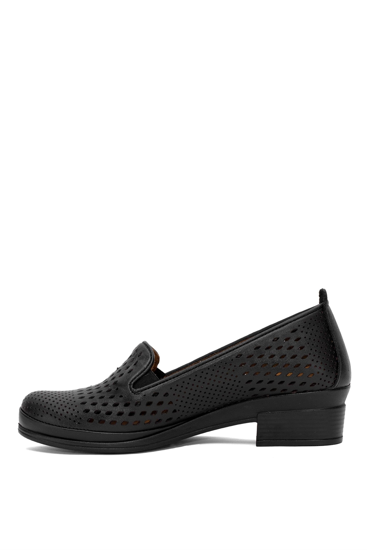 Elit ERLSCV82 Kadın Hakiki Deri Ortopedik Casual Ayakkabı Siyah - Görsel 4
