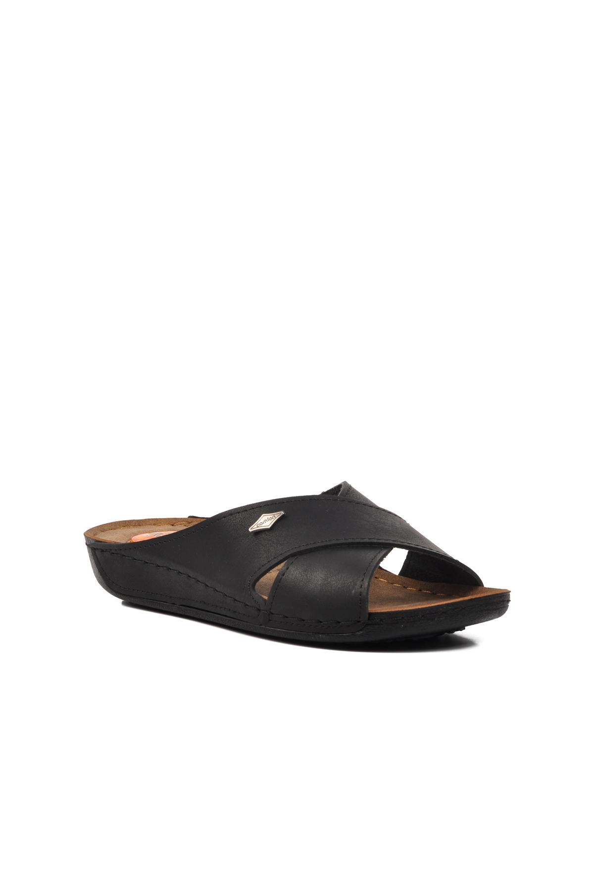 Aspor Siyah Suni Deri Kadın Terlik - Görsel 4