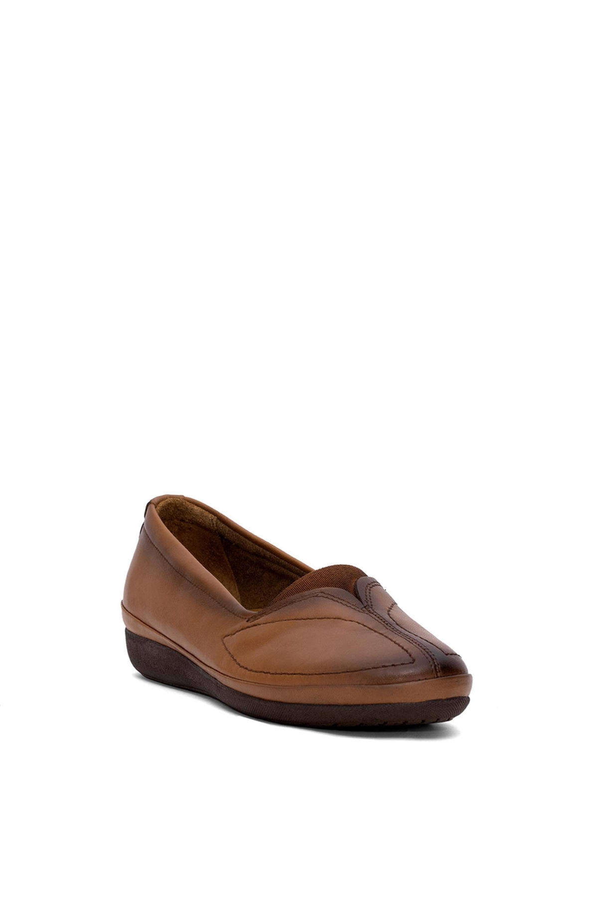 Elit ERLSCV103 Kadın Hakiki Deri Ortopedik Casual Ayakkabı Taba - Görsel 3