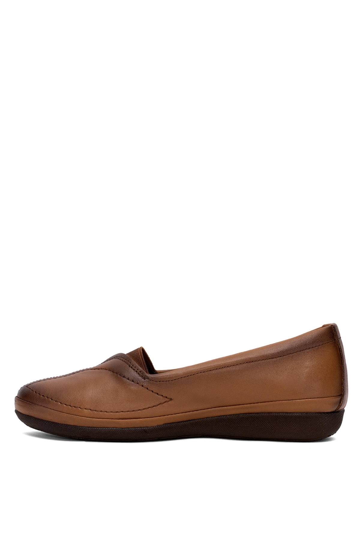 Elit ERLSCV103 Kadın Hakiki Deri Ortopedik Casual Ayakkabı Taba - Görsel 4