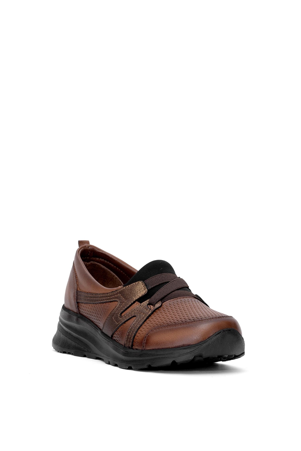 Elit ERLMAR048 Kadın Hakiki Deri Ortopedik Casual Ayakkabı Taba - Görsel 3