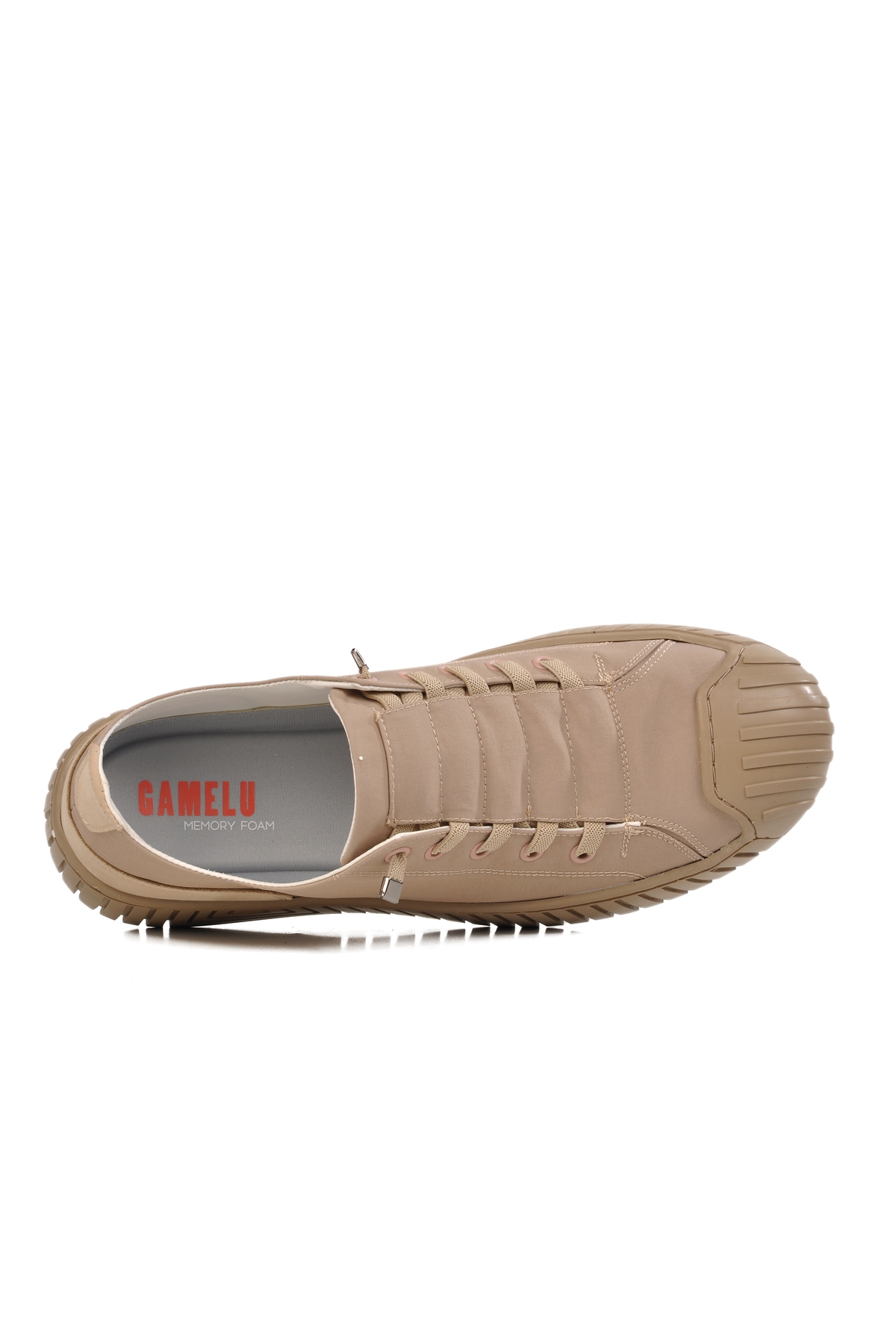 Bej Keten Memory Foam Erkek Spor Ayakkabı - Görsel 5