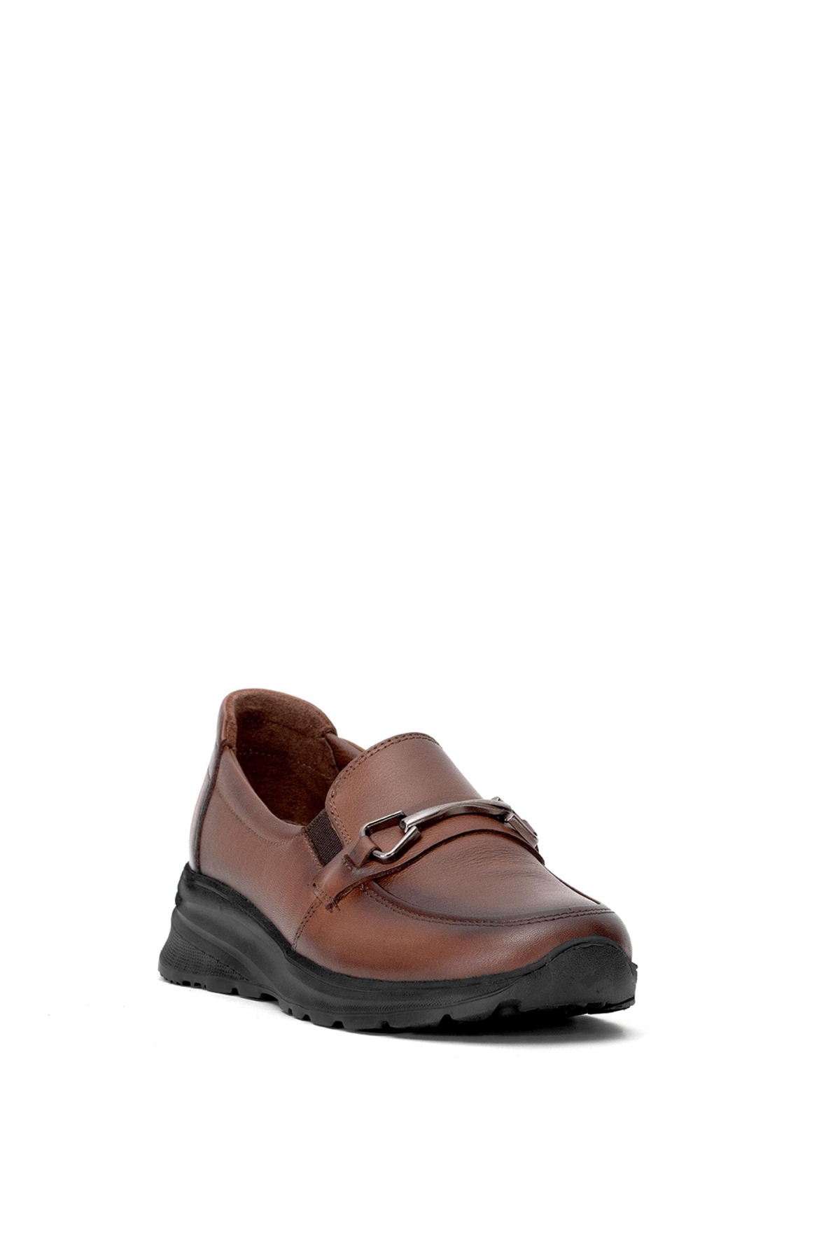 Elit ERLMAR033-T Kadın Hakiki Deri Ortopedik Casual Ayakkabı Taba - Görsel 3