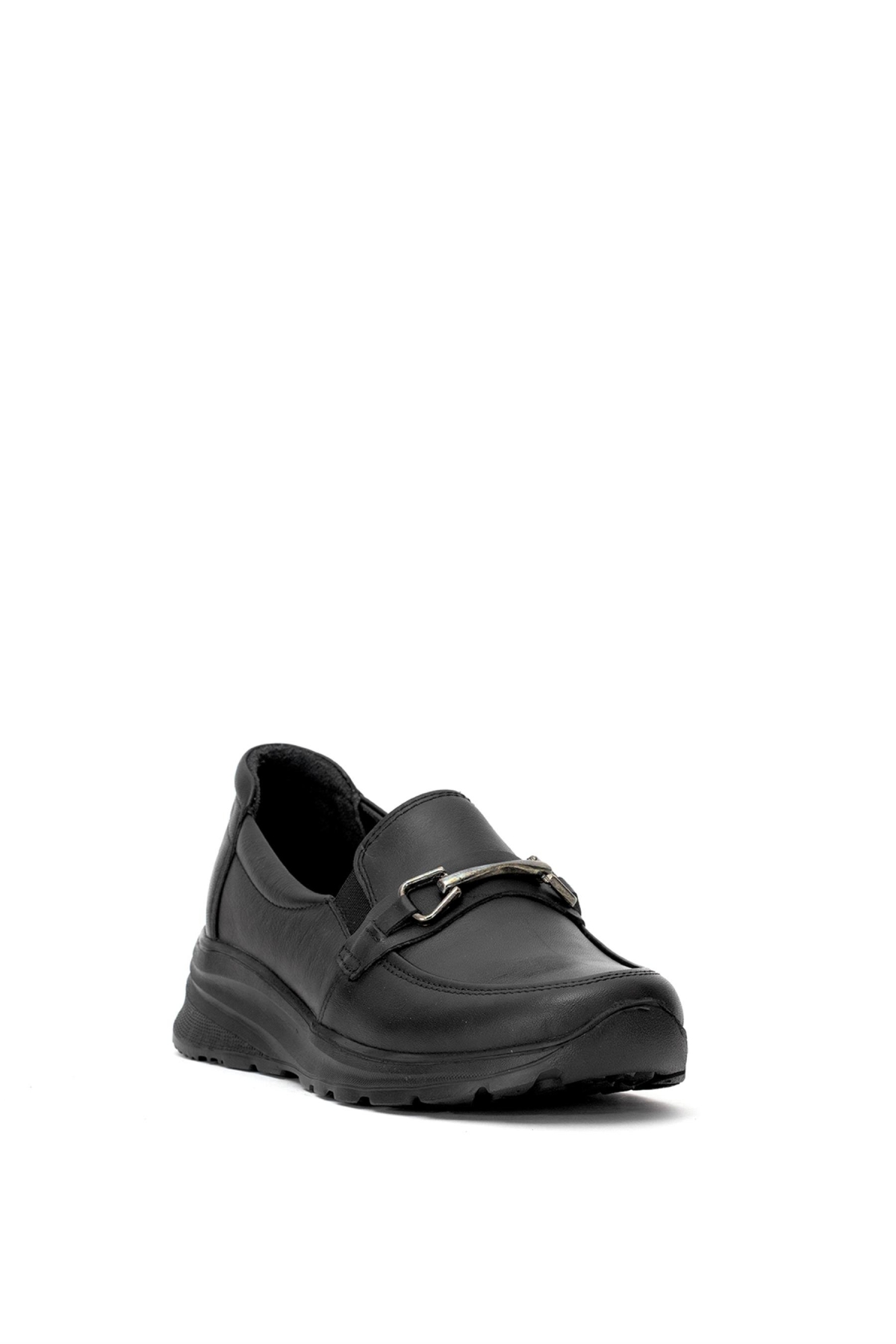 Elit ERLMAR033-T Kadın Hakiki Deri Ortopedik Casual Ayakkabı Siyah - Görsel 3