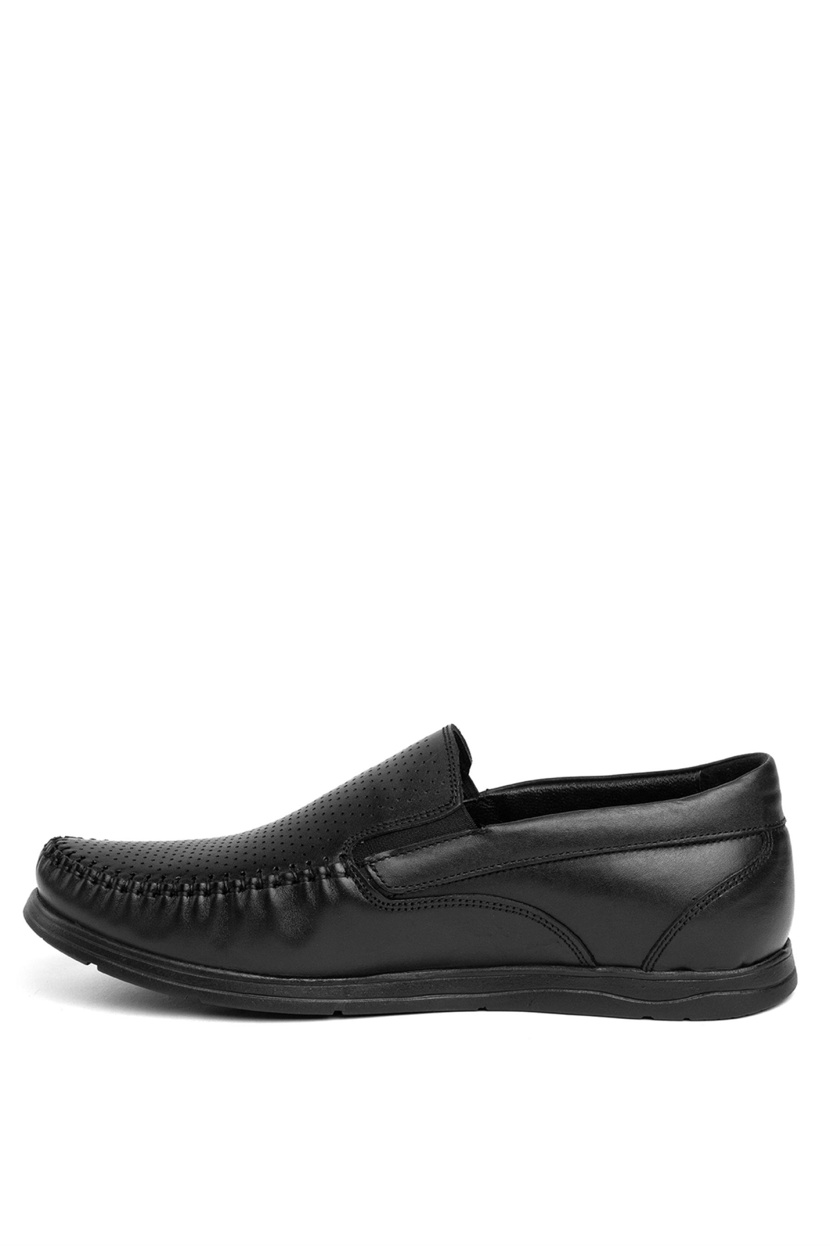 Elit 25YNbl1050C Erkek Hakiki Deri Casual Ayakkabı Siyah - Görsel 4