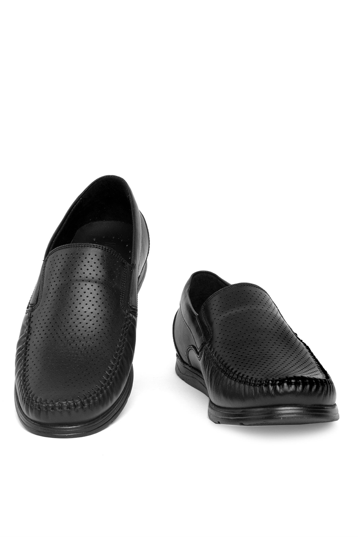 Elit 25YNbl1050C Erkek Hakiki Deri Casual Ayakkabı Siyah - Görsel 5