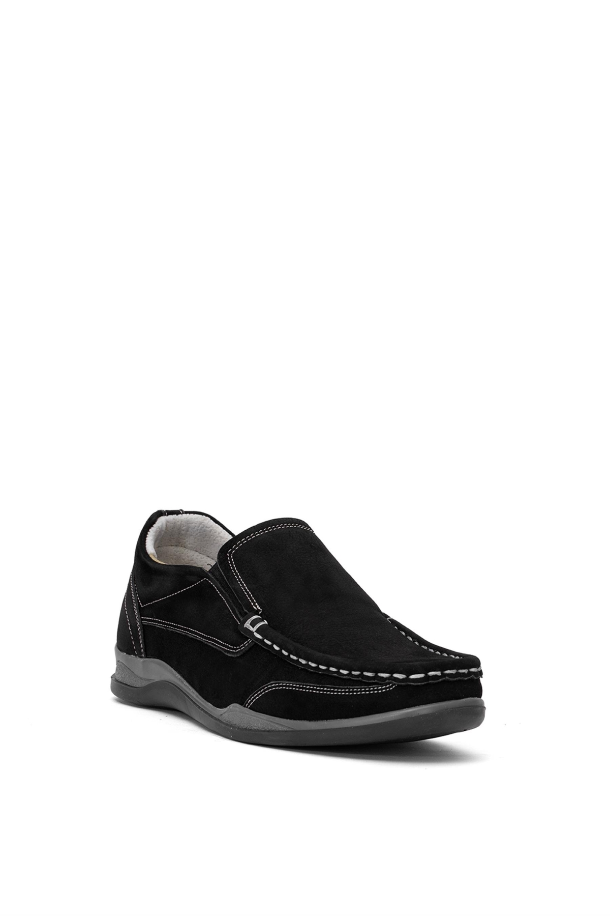 Elit ERLT-2003N Erkek Hakiki Deri Ortopedik Casual Ayakkabı Siyah - Görsel 3