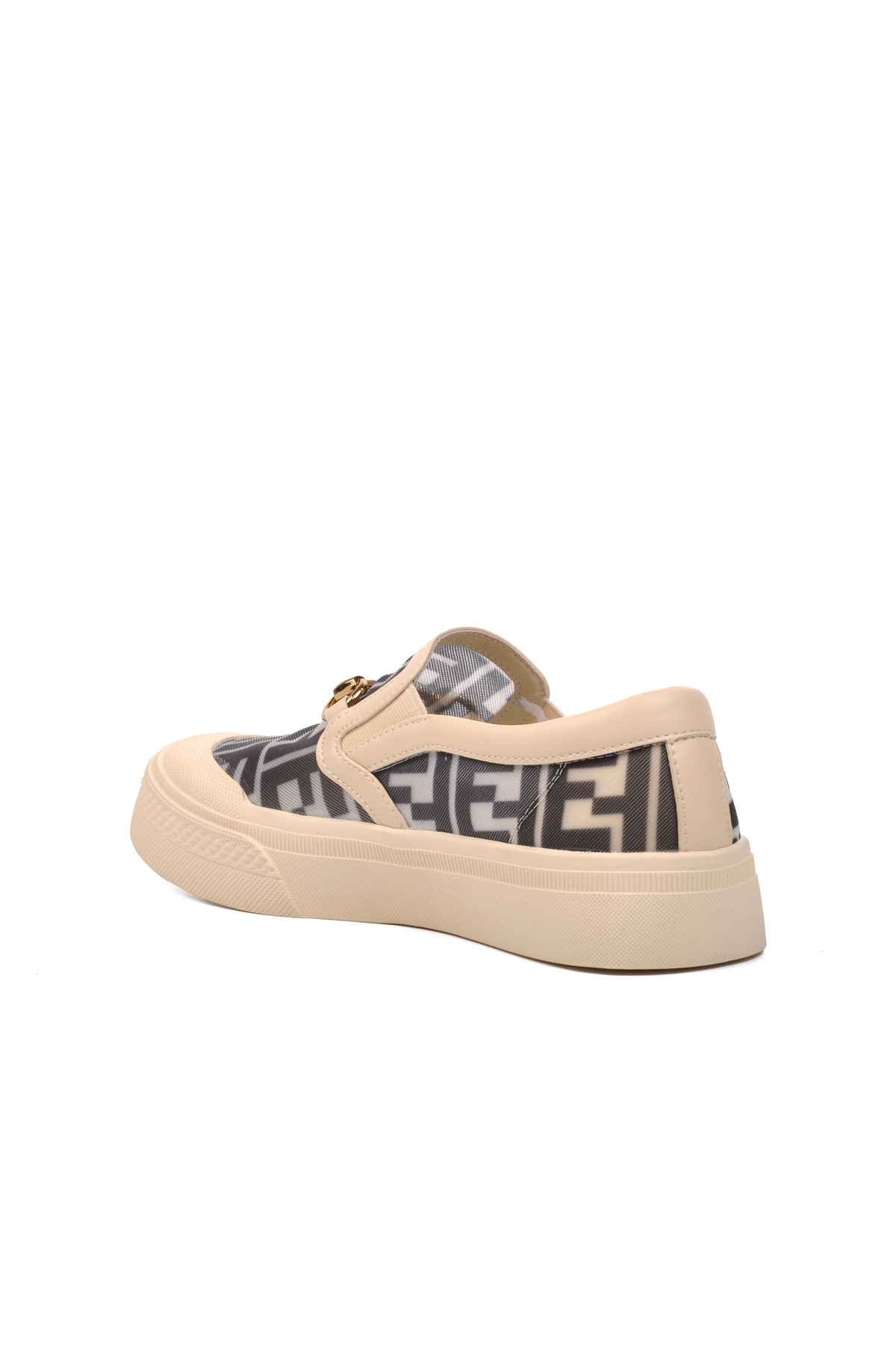 Gri Kadın Düz Rahat Günlük Ayakkabı - Görsel 5