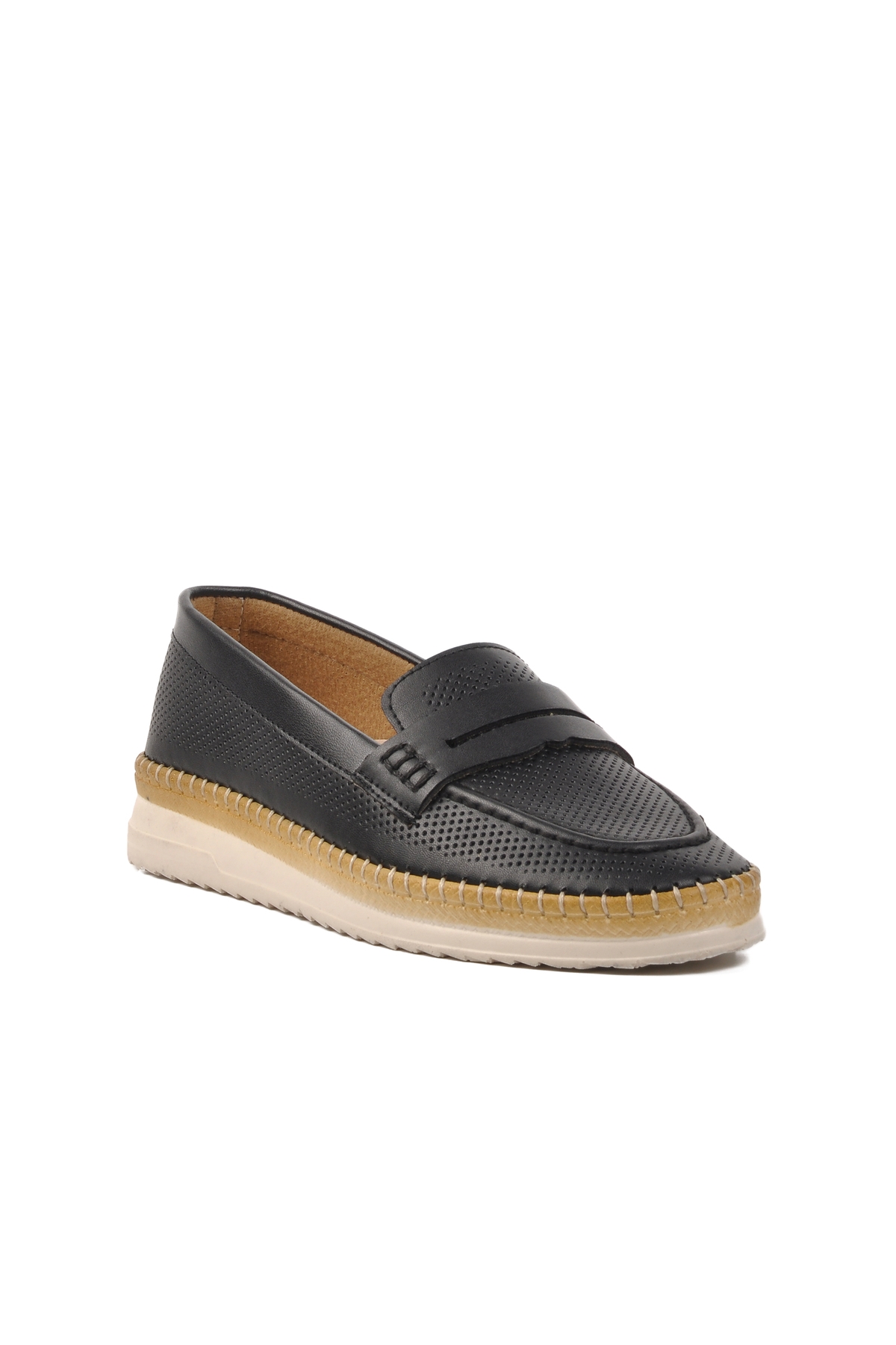 Aspor Siyah Kadın Düz Rahat Günlük Ayakkabı - Görsel 4