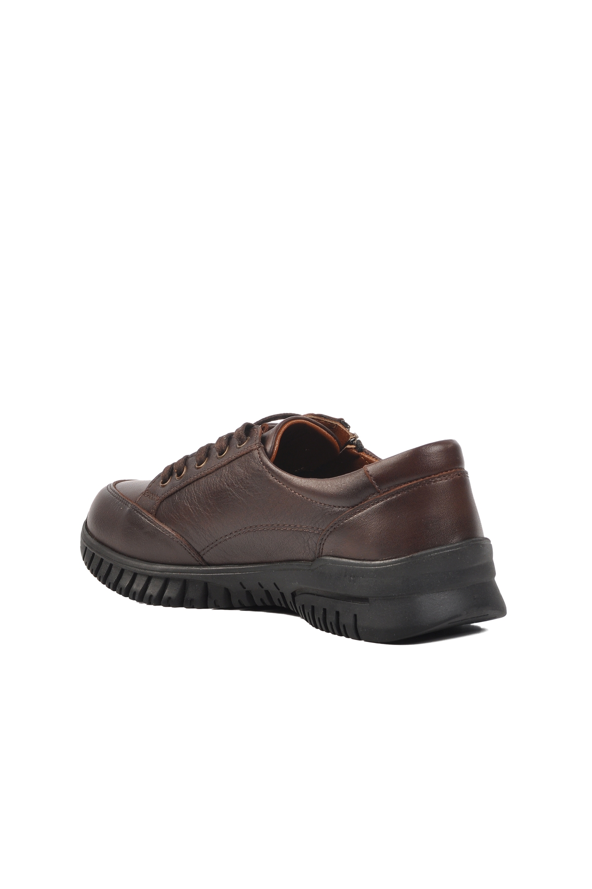 Kahve Hakiki Deri Kadın Günlük Rahat Ayakkabı - Görsel 5