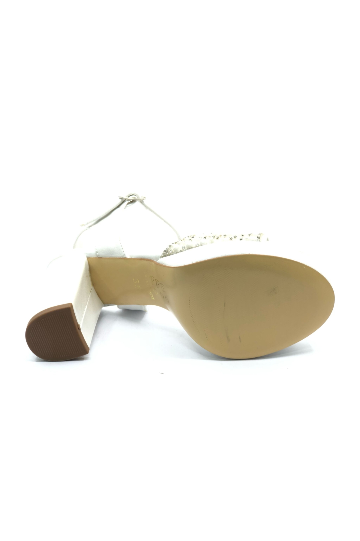 Taşlı Platform Tek Bant Topuklu Kadın Abiye Ayakkabı - Görsel 9