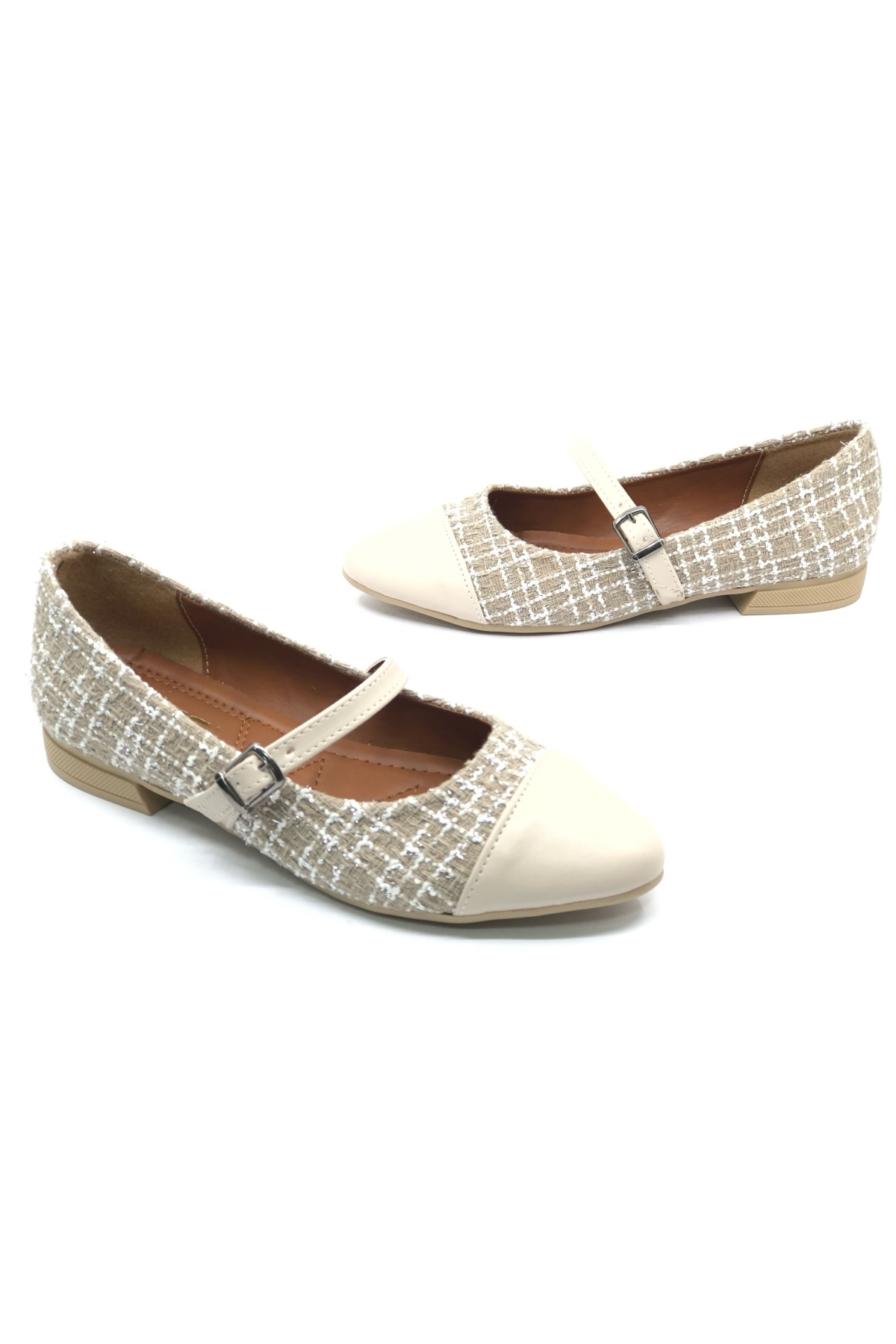 Hasır Detaylı Kadın Babet Ayakkabı - Görsel 3