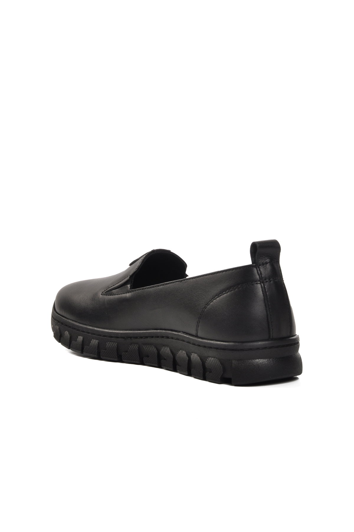 Siyah Kadın Hakiki Deri Düz Rahat Günlük Ayakkabı - Görsel 5