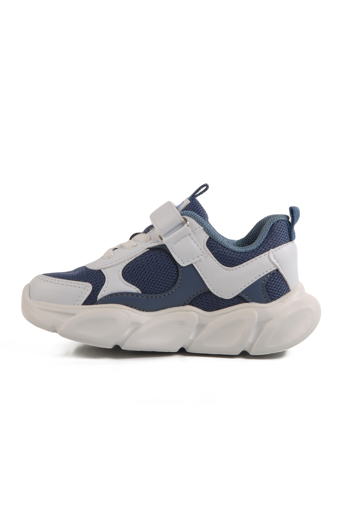 İndigo Cırtlı Işıklı Hafif Unisex Çocuk Spor Ayakkabı - Görsel 3