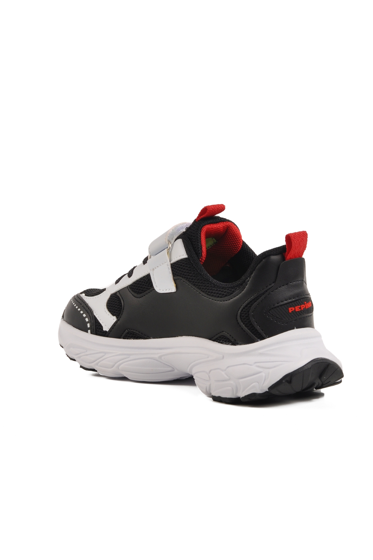 Siyah Cırtlı Fileli Hafif Erkek Çocuk Spor Ayakkabı - Görsel 5