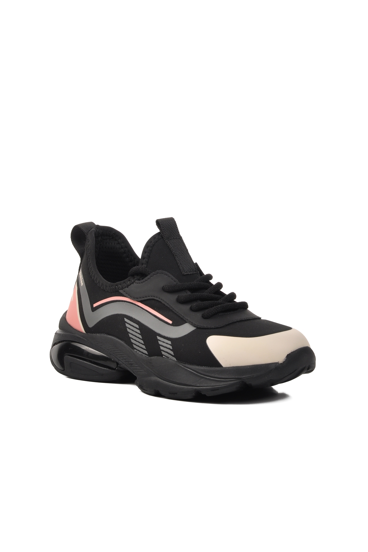 Pembe Suni Deri Kadın Spor Ayakkabı Sneaker - Görsel 4