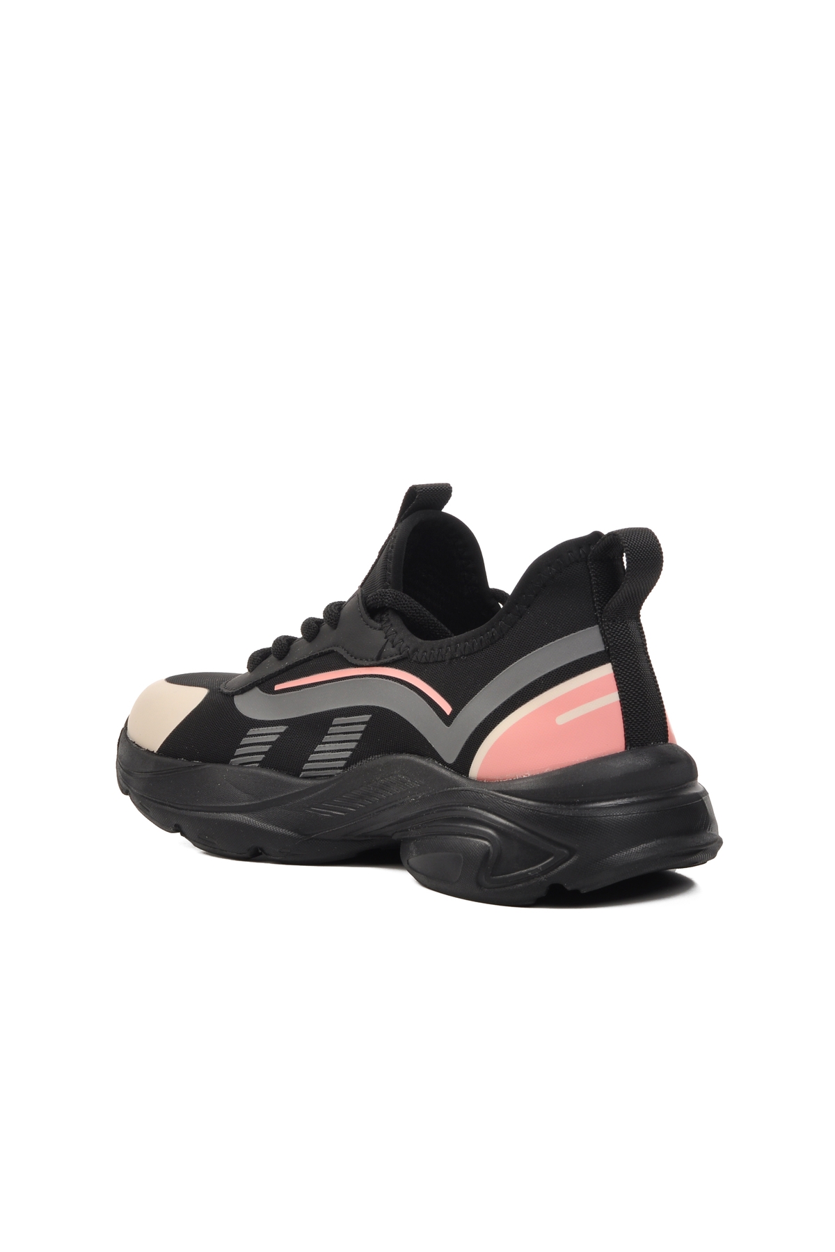 Pembe Suni Deri Kadın Spor Ayakkabı Sneaker - Görsel 5