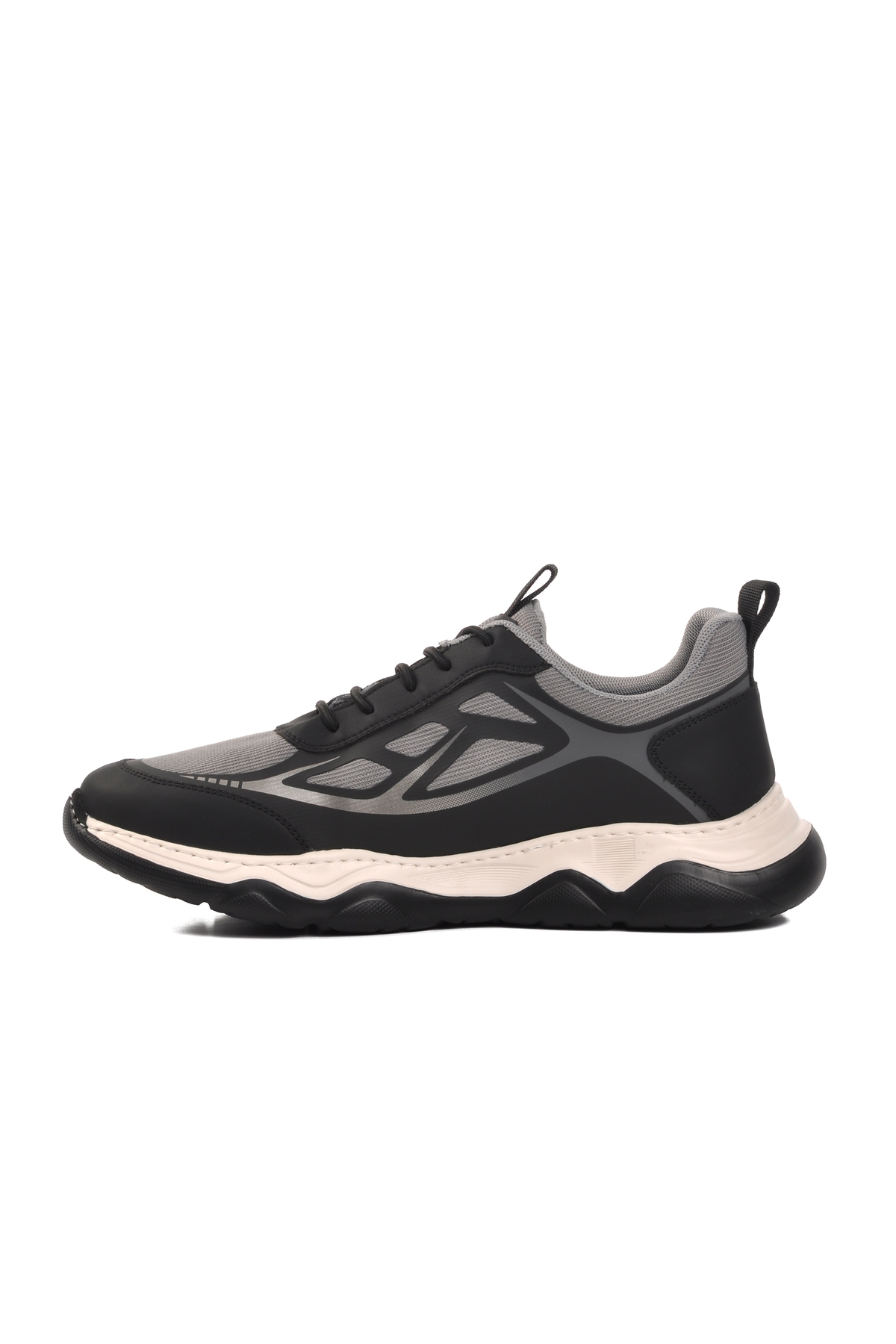 Gri Polyester Karışımlı Erkek Spor Ayakkabı - Görsel 3