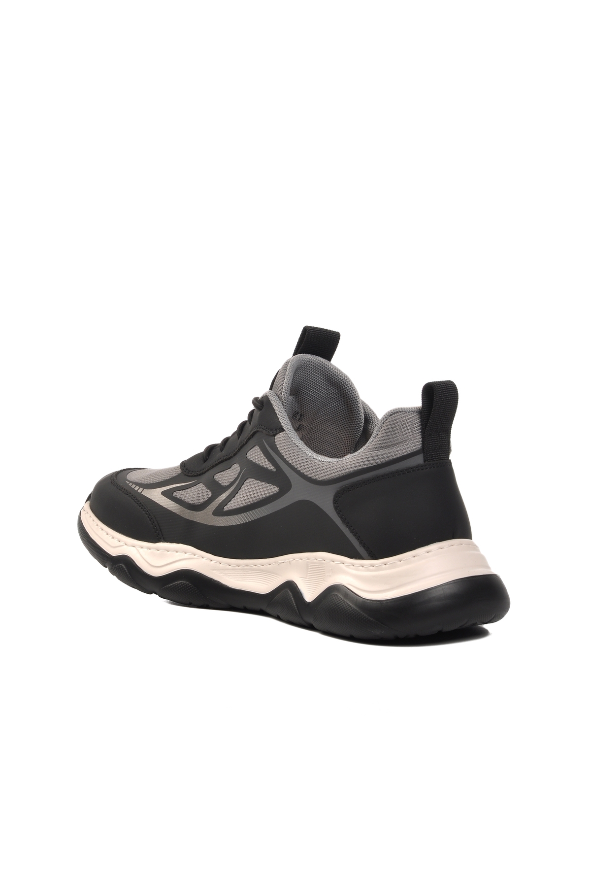 Gri Polyester Karışımlı Erkek Spor Ayakkabı - Görsel 5