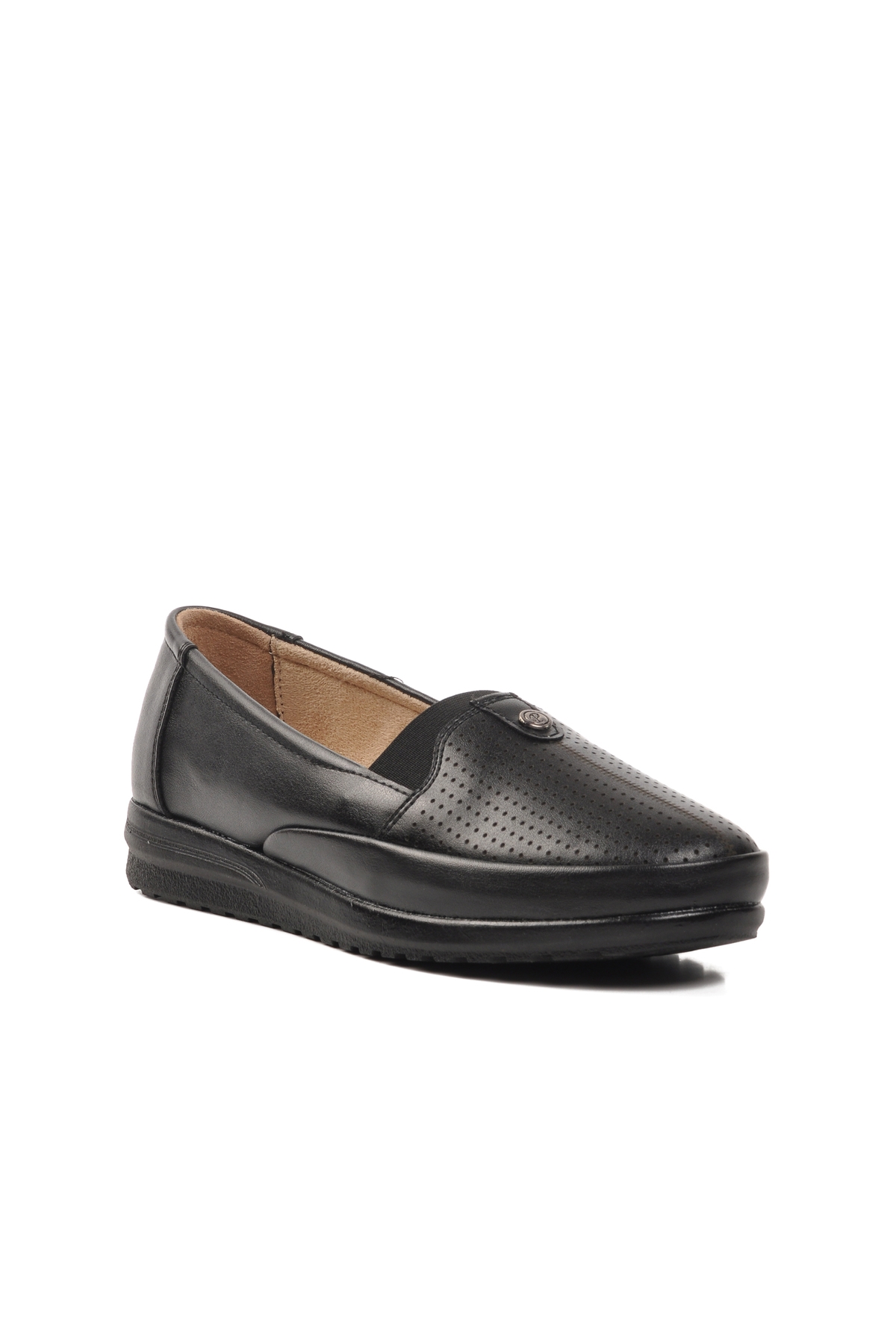 Aspor Siyah Kadın Düz Rahat Günlük Ayakkabı - Görsel 4