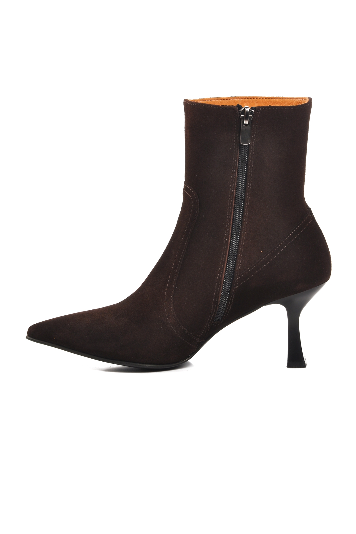 Aspor Kahve Süet İçi Polarlı Hakiki Deri Kadın Topuklu Bot - Görsel 3