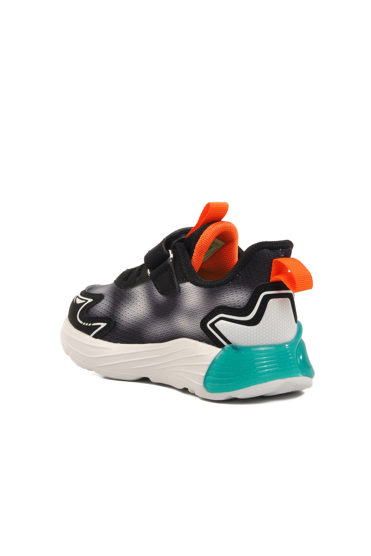 Siyah Turuncu Cırtlı Kız Çocuk Spor Ayakkabı - Görsel 5