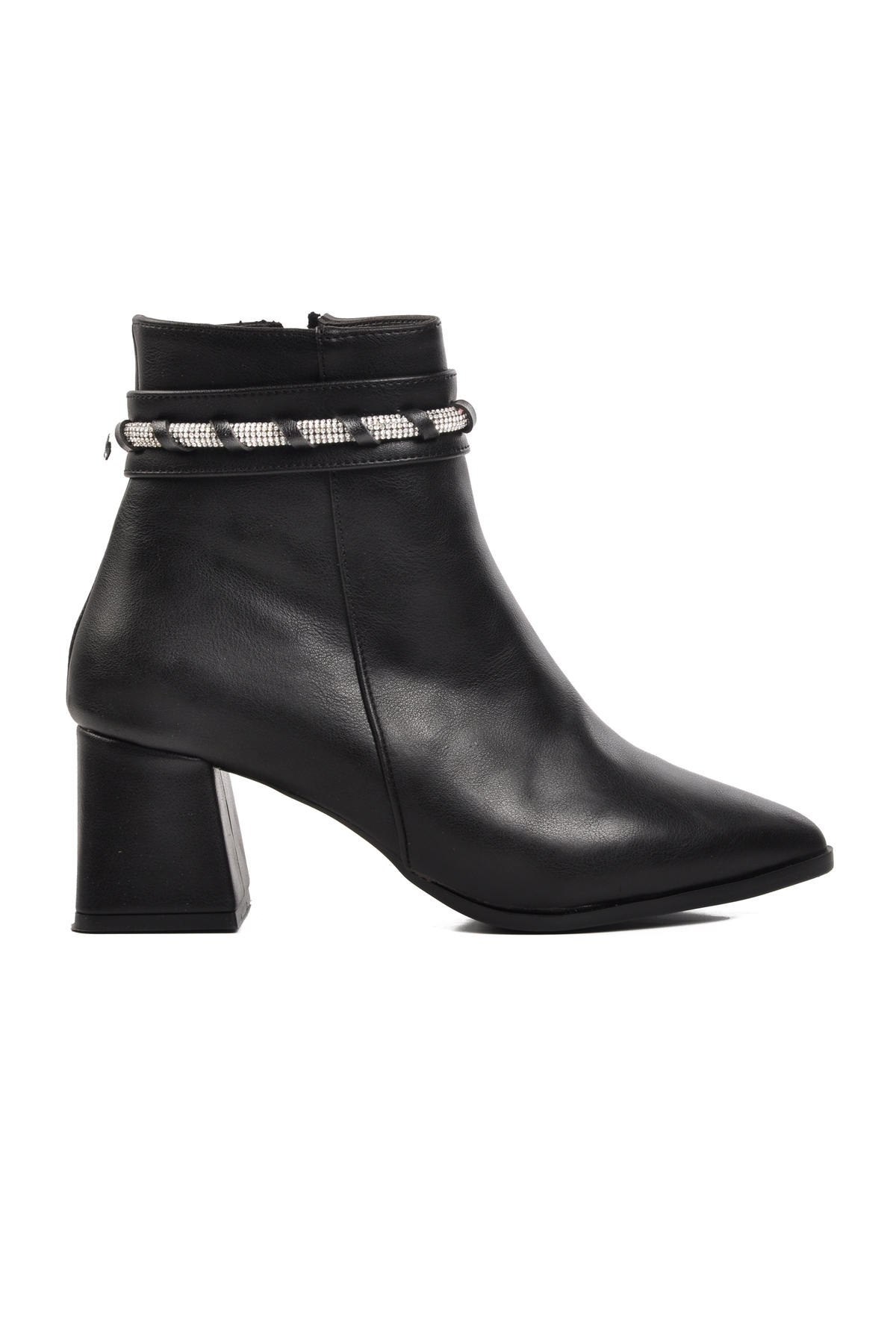 Aspor Siyah Cilt İçi Polarlı Kadın Topuklu Bot - Görsel 2