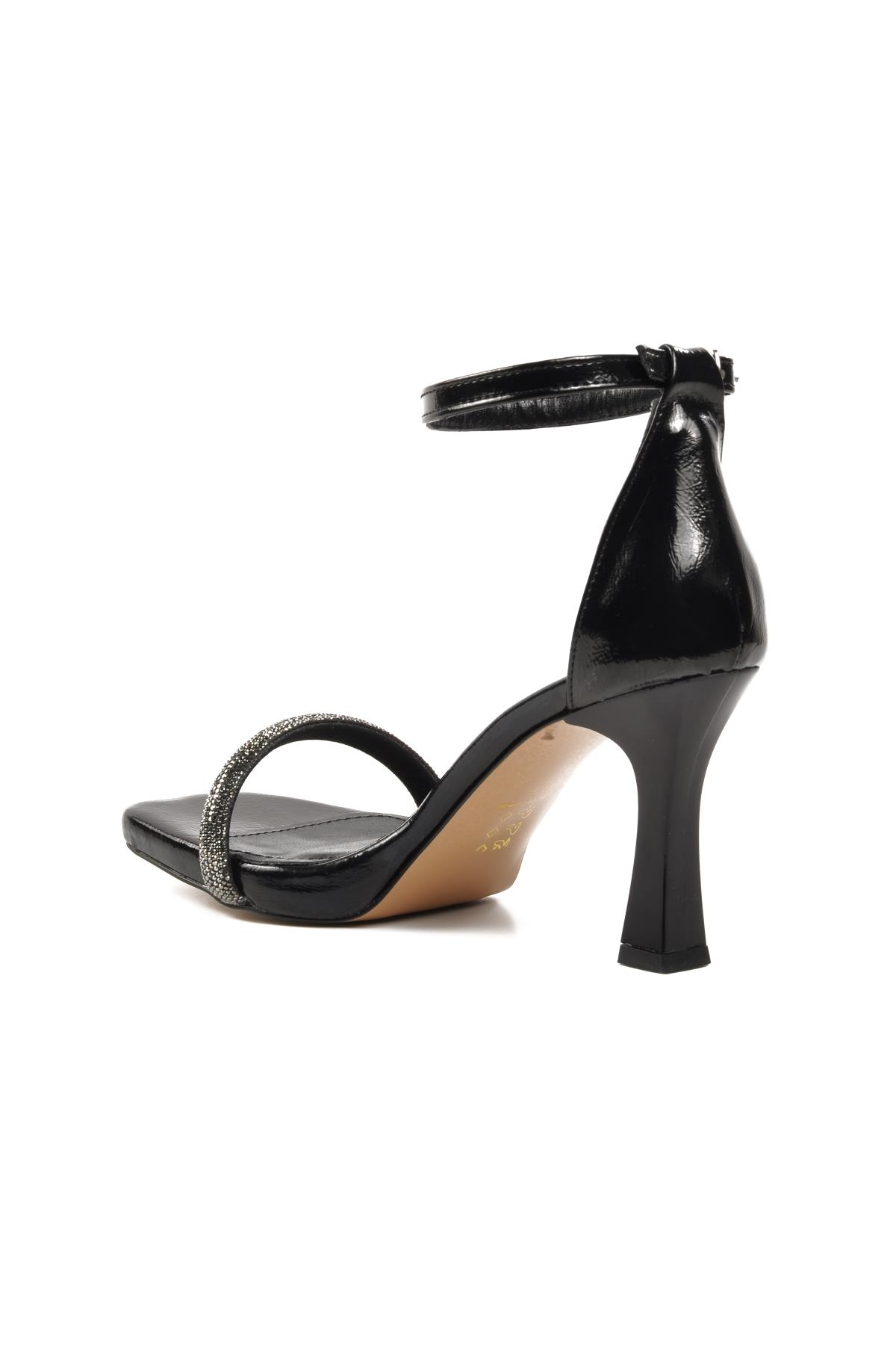 Aspor Siyah Ayna Kadın Abiye Ayakkabı - Görsel 5