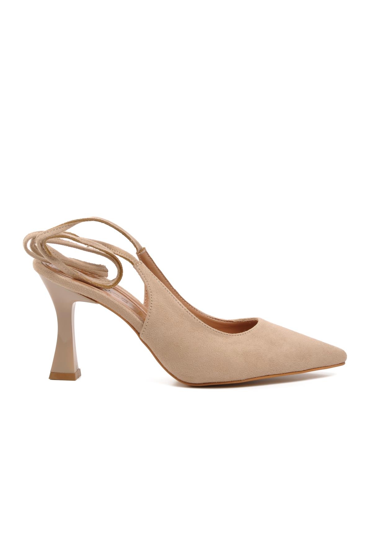 Aspor Bej Ten Süet Kadın Abiye Ayakkabı - Görsel 2