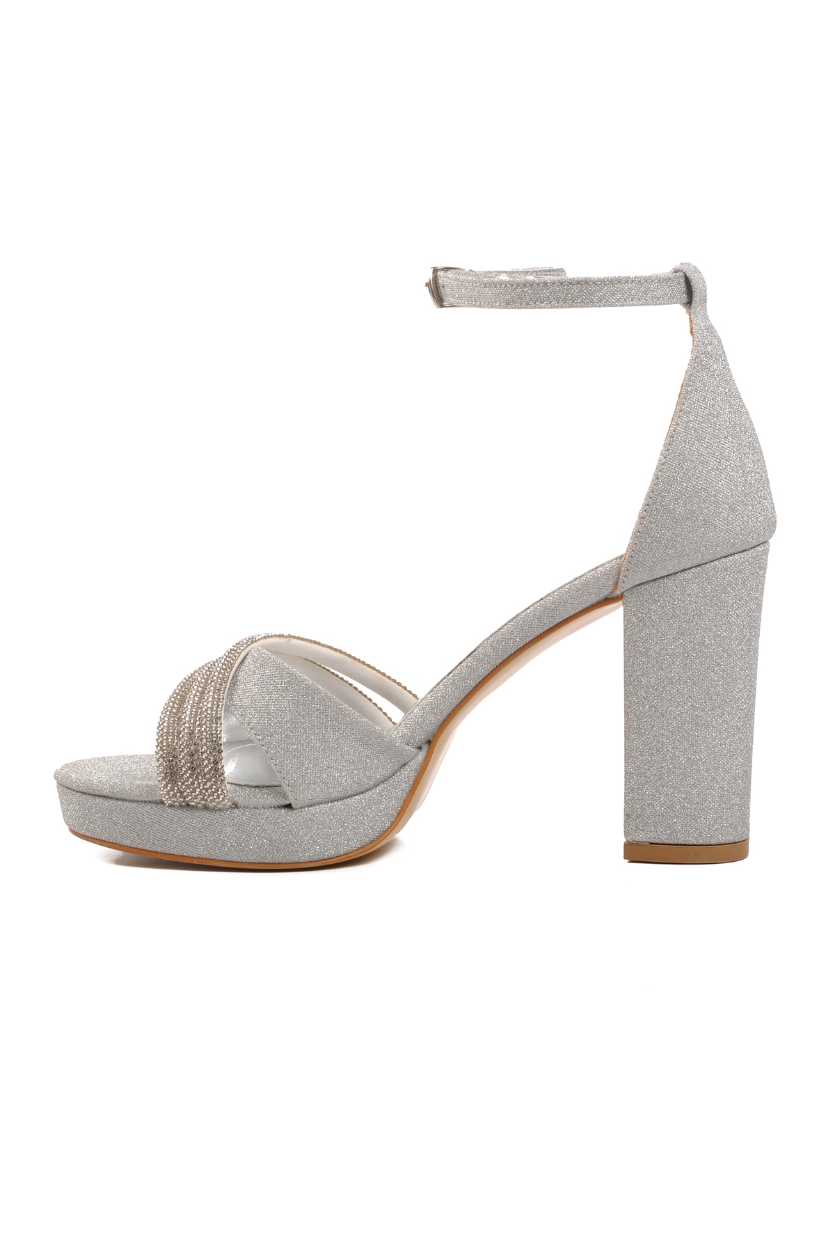 Aspor Gümüş Gri Kadın Abiye Ayakkabı - Görsel 3