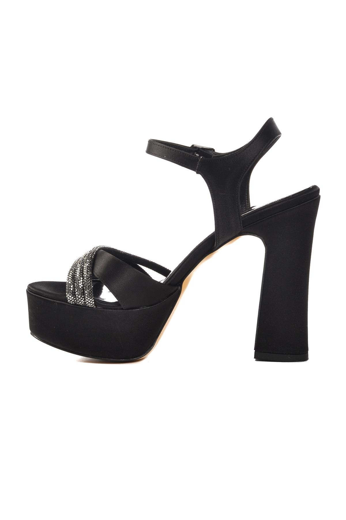 Aspor Siyah Saten Kadın Topuklu Abiye Ayakkabı - Görsel 3