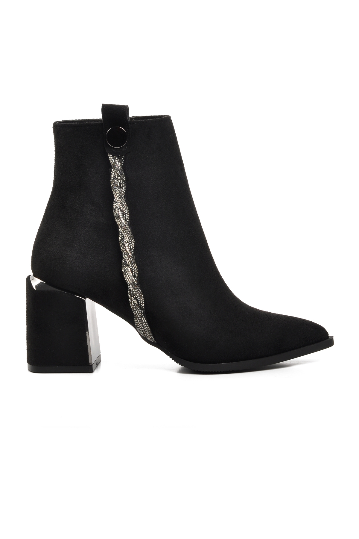 Aspor Siyah Süet İçi Polarlı Kadın Topuklu Bot - Görsel 2