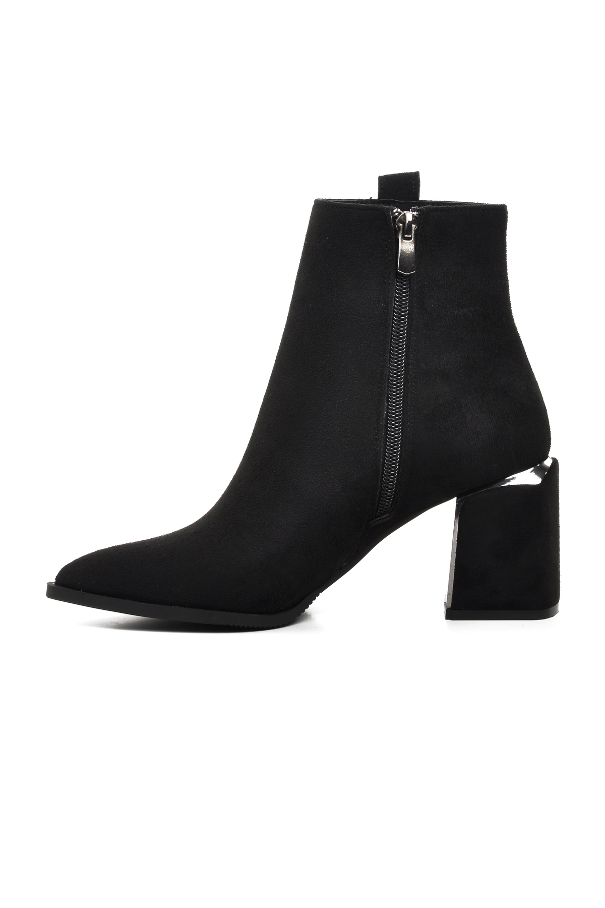 Aspor Siyah Süet İçi Polarlı Kadın Topuklu Bot - Görsel 3