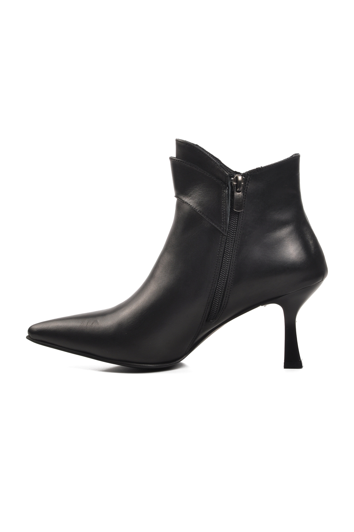 Aspor Siyah İçi Polarlı Hakiki Deri Kadın Topuklu Bot - Görsel 3