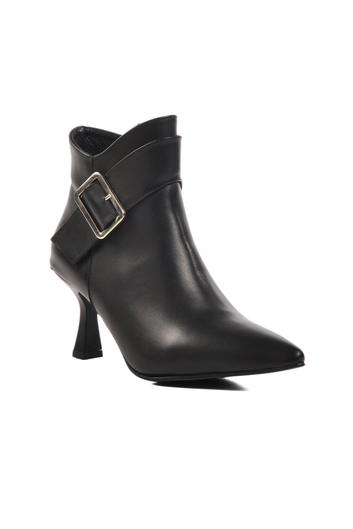 Aspor Siyah İçi Polarlı Hakiki Deri Kadın Topuklu Bot - Görsel 4