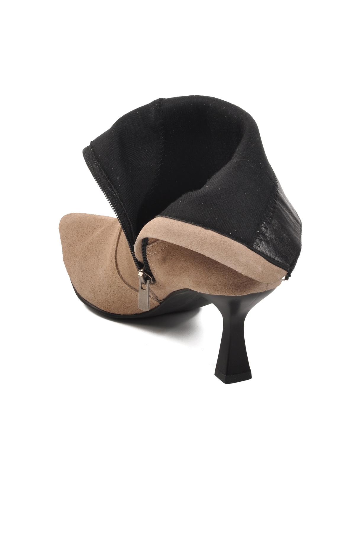 Aspor Bej Süet İçi Polarlı Hakiki Deri Kadın Topuklu Bot - Görsel 5