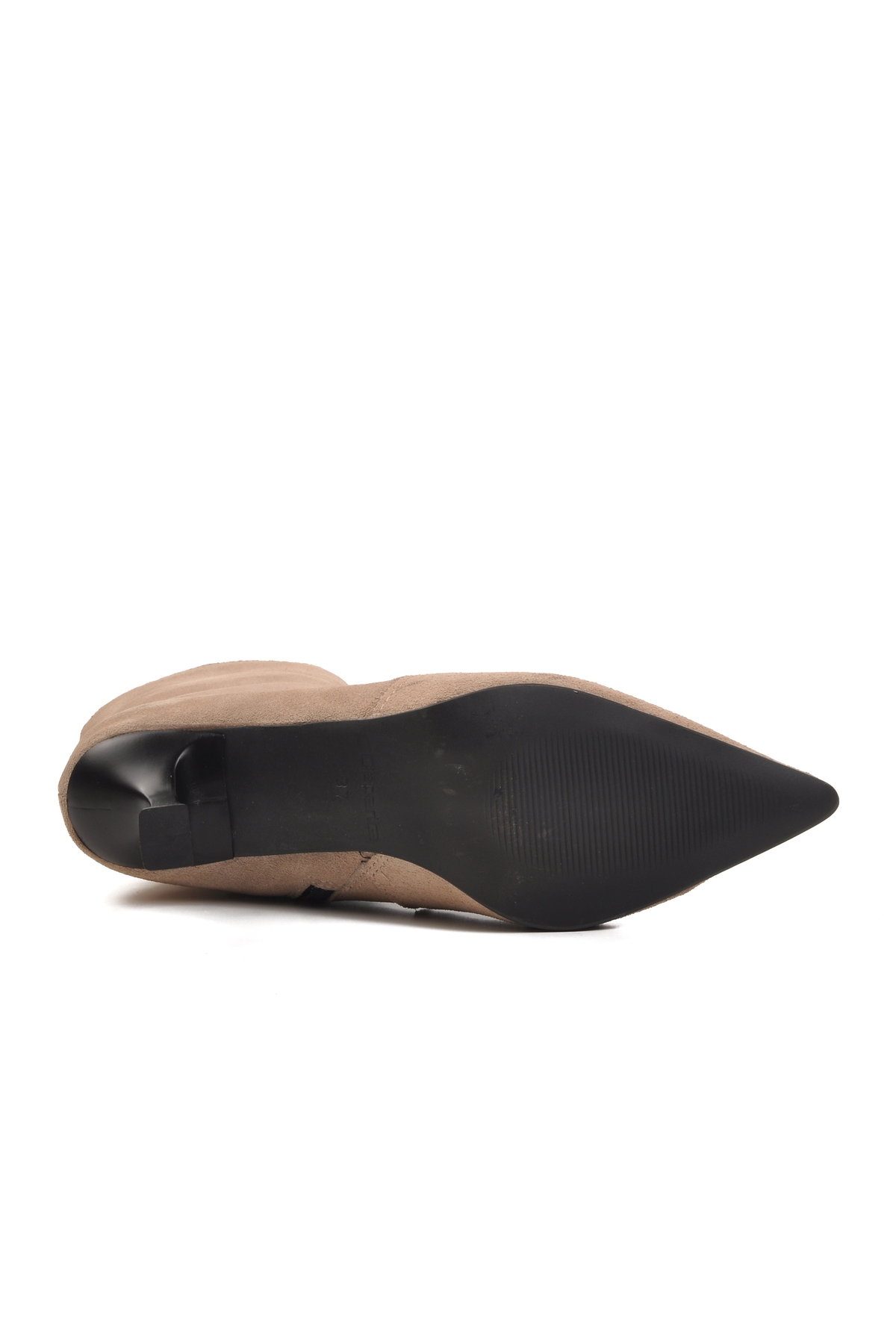 Aspor Bej Süet İçi Polarlı Hakiki Deri Kadın Topuklu Bot - Görsel 6