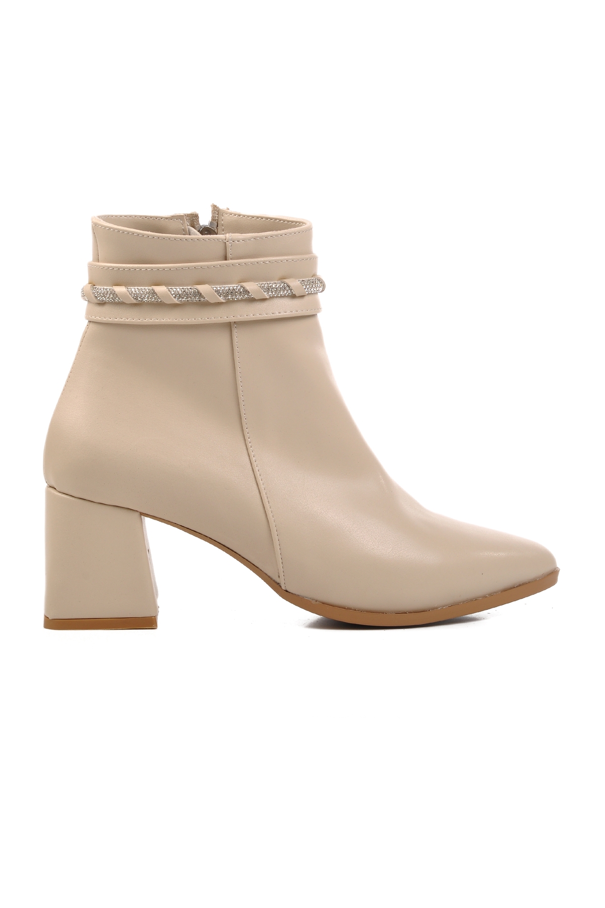 Aspor Bej Cilt İçi Polarlı Kadın Topuklu Bot - Görsel 2