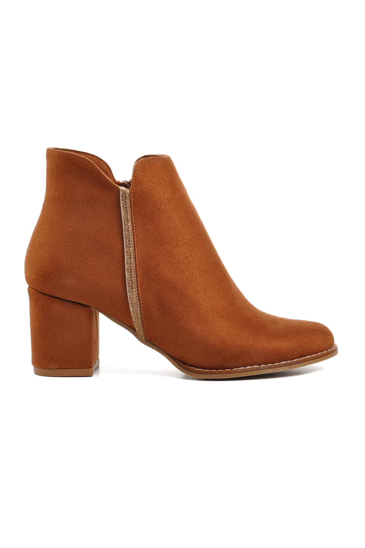 Aspor Taba Süet Kadın Topuklu Bot - Görsel 2