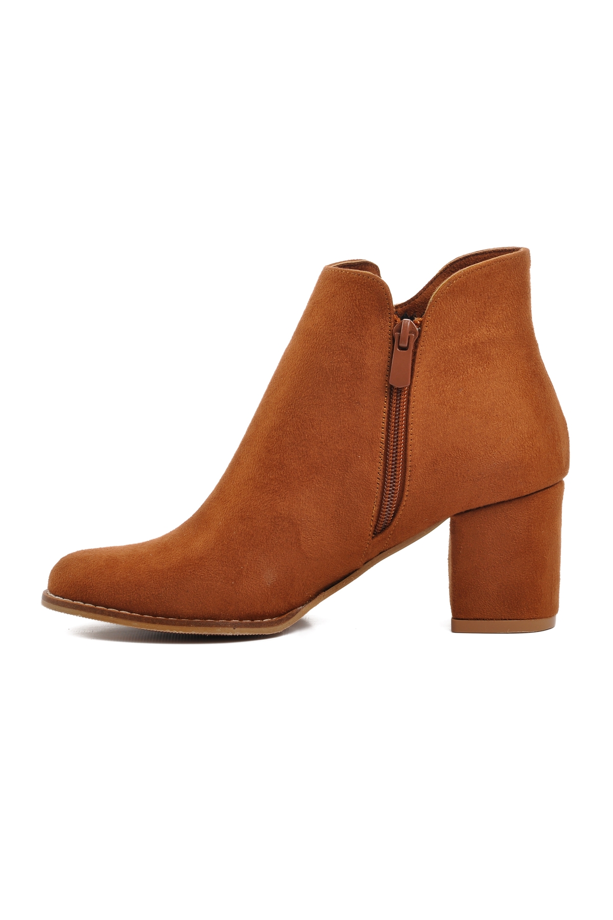 Aspor Taba Süet Kadın Topuklu Bot - Görsel 3