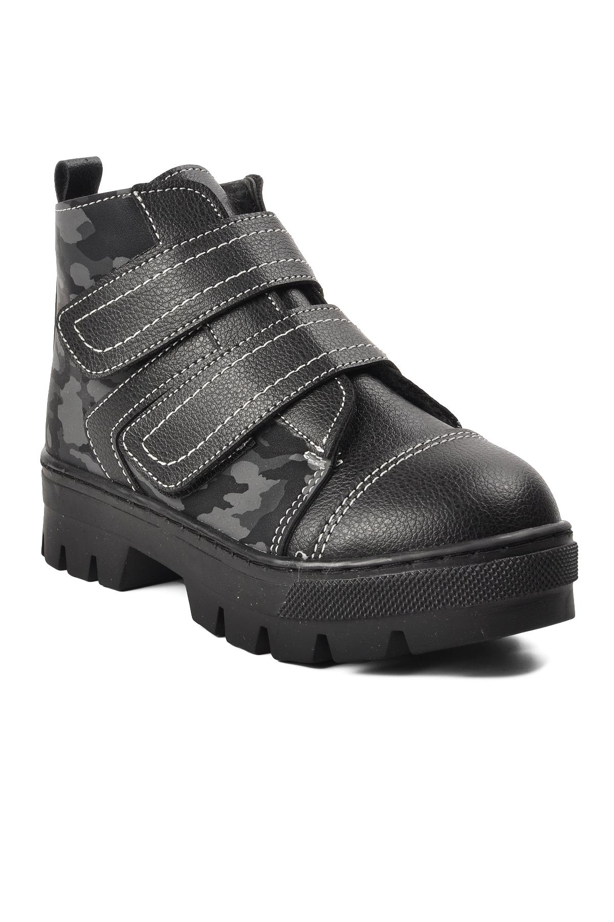 Aspor Siyah Kamuflaj Unisex Çocuk Bot - Görsel 4