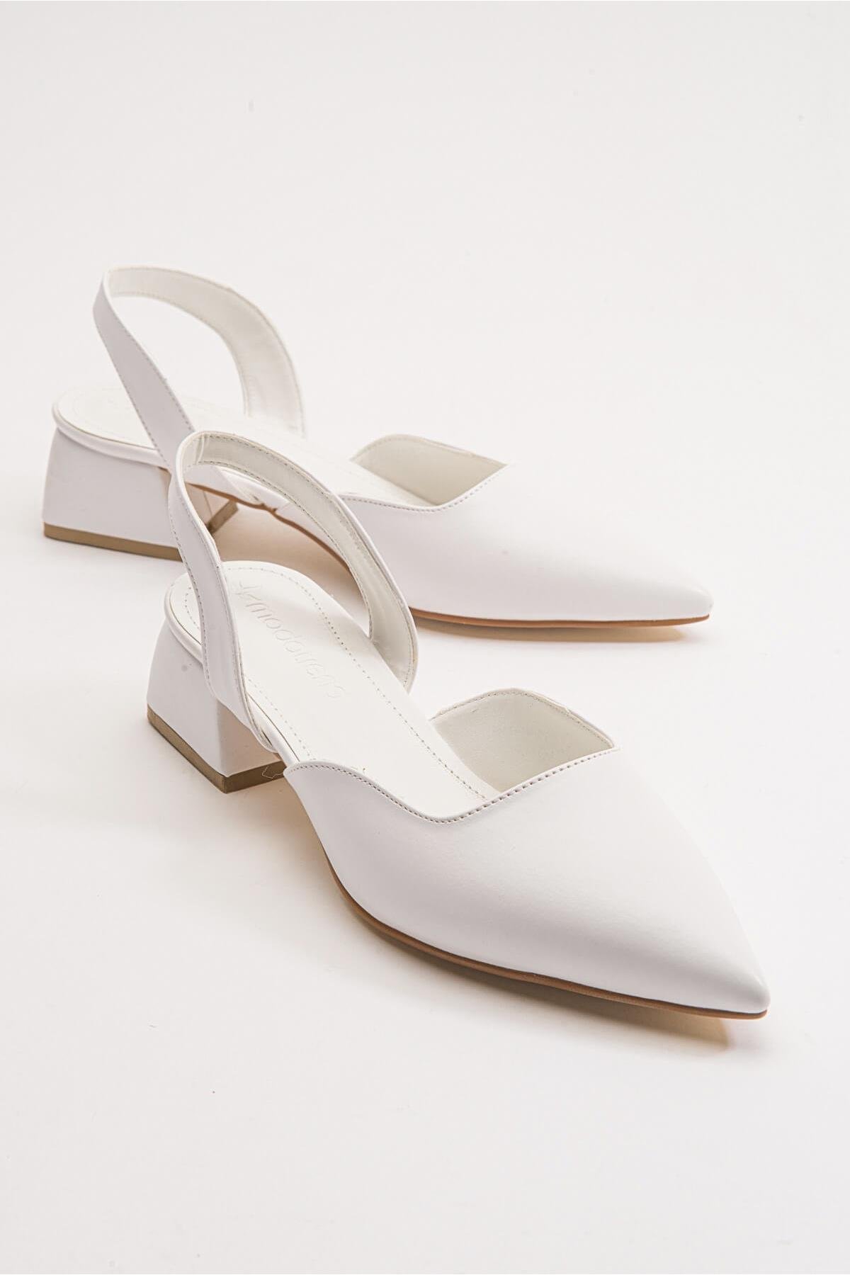 Kadın Topuklu Sandalet BEYAZ CİLT - Görsel 2