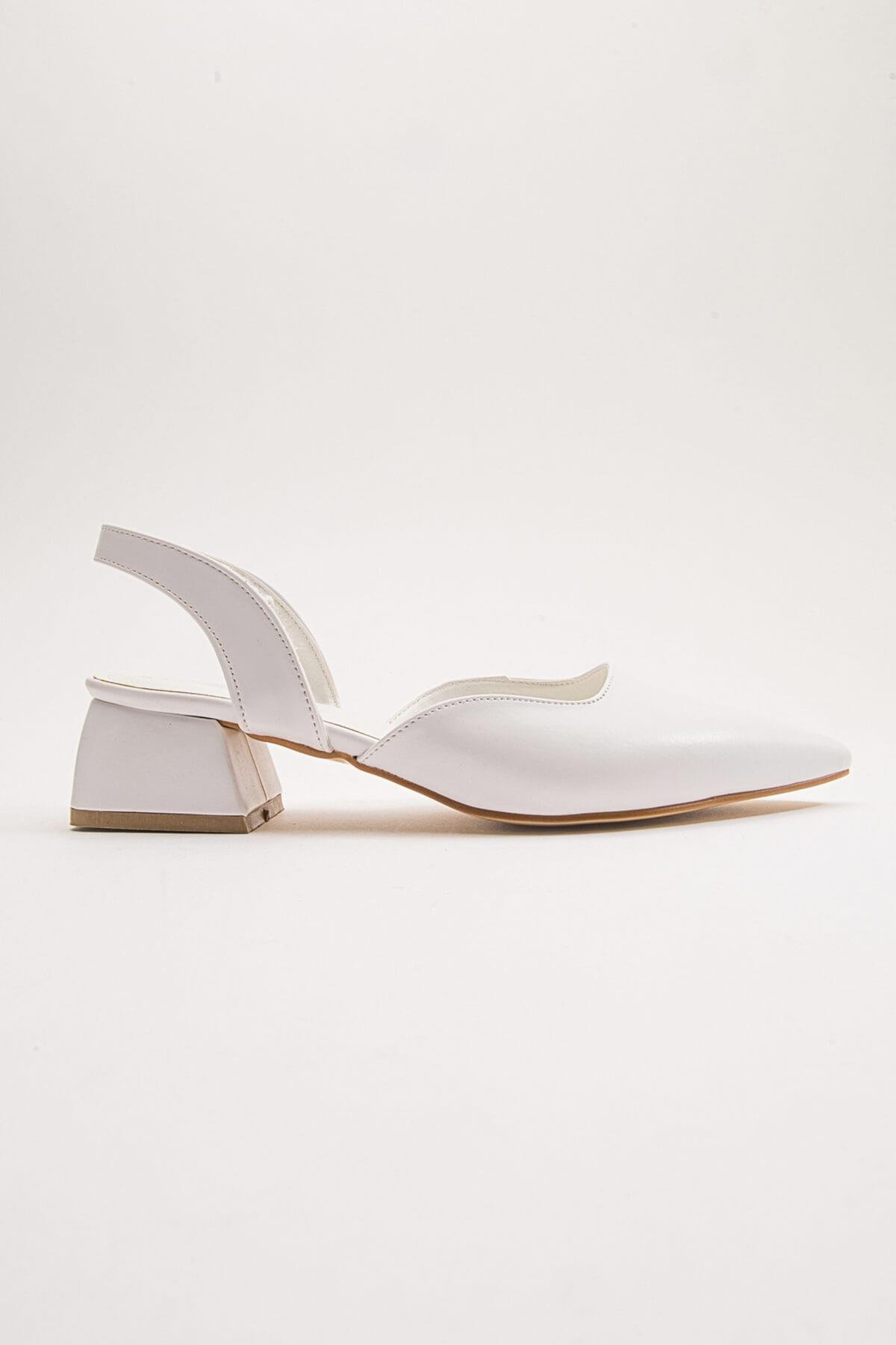 Kadın Topuklu Sandalet BEYAZ CİLT - Görsel 3