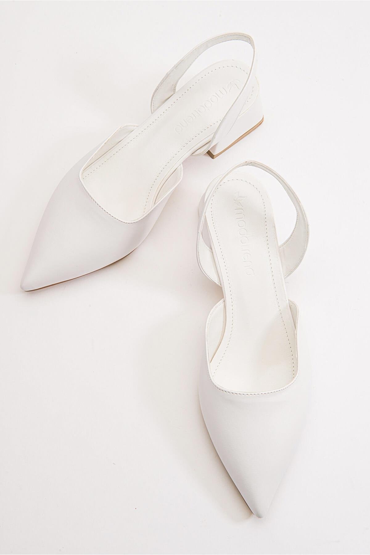 Kadın Topuklu Sandalet BEYAZ CİLT - Görsel 6